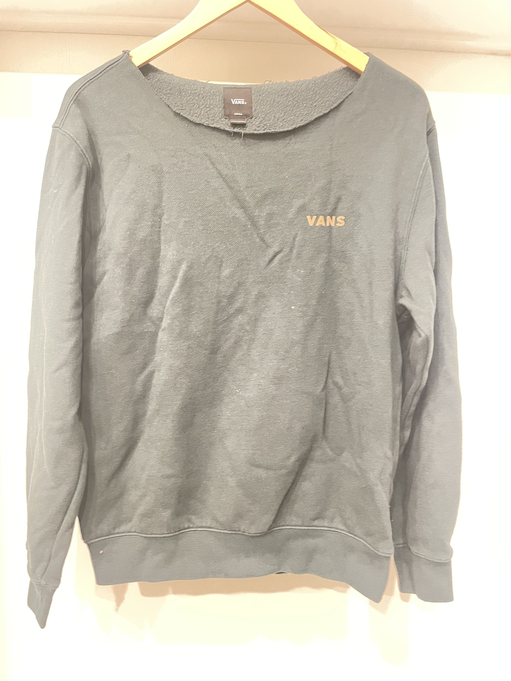 Vans Pullover Crewneck Sweatshirt in Dark Green with Small Logo